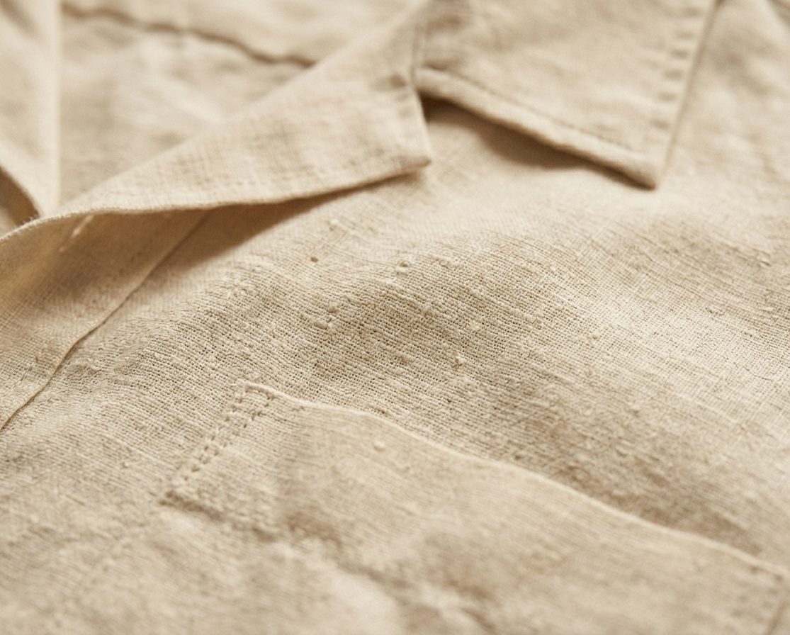 Linen fabric in natural light